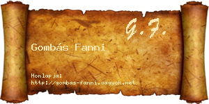 Gombás Fanni névjegykártya