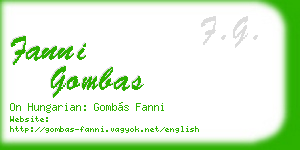fanni gombas business card