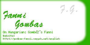 fanni gombas business card